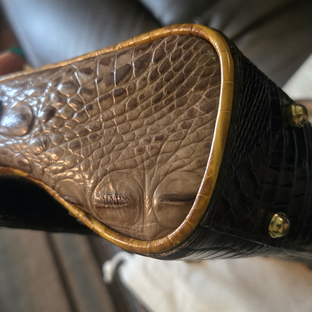 Brahmin Tan and Brown Embossed Leather Bag - Picture 8 of 17
